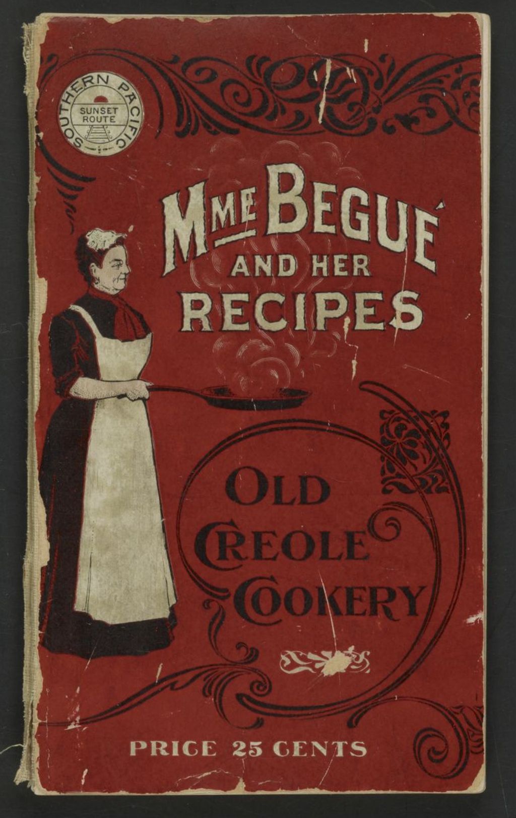Miniature of Mme. Begué and her recipes. Old Creole cookery