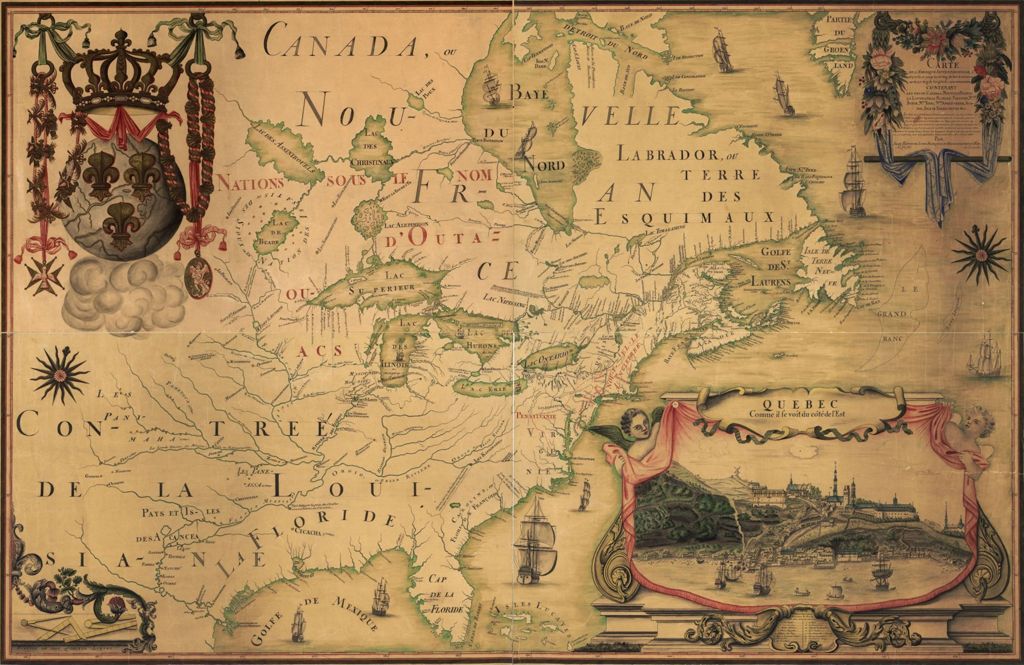 Miniature of Jean Baptiste Louis Franquelin - Map of Northernmost America - 1688