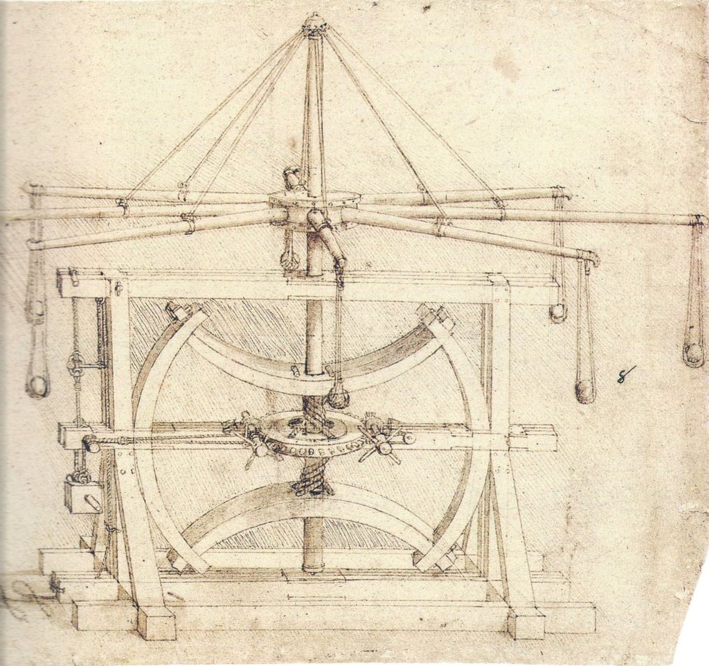 Miniature of Vinci, Leonardo Da - Volano (meccanica)