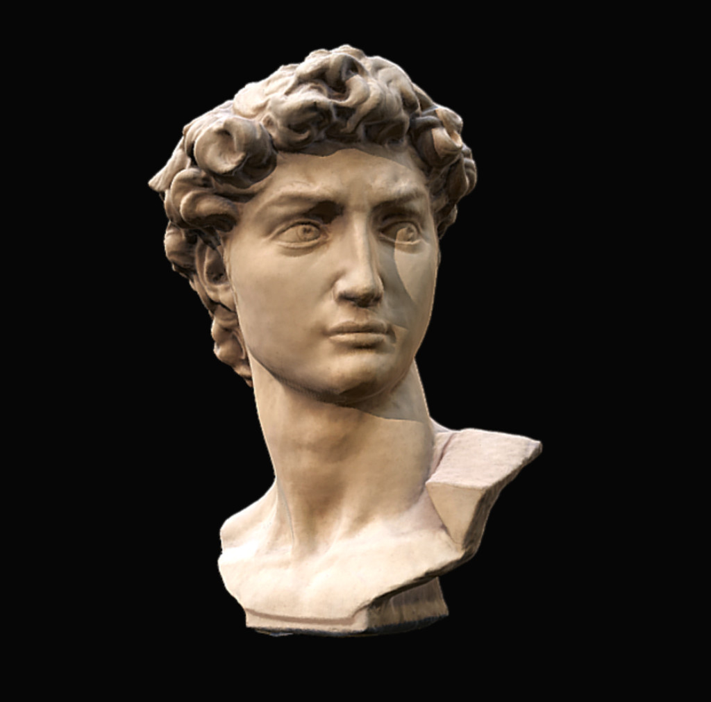 Miniature of David head (Michelangelo)